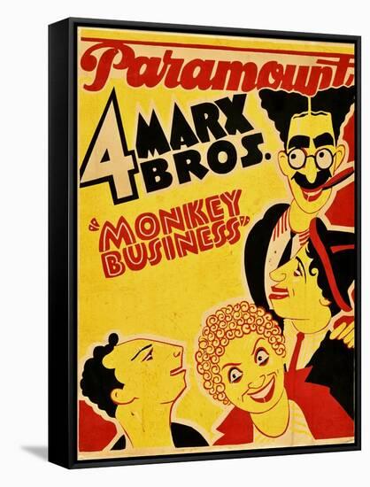 Monkey Business, the Marx Brothers, 1931-null-Framed Stretched Canvas