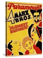 Monkey Business, the Marx Brothers, 1931-null-Stretched Canvas