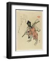 Monkey Costumed for a New Year's Dance, Early 19th Century-Ryuryukyo Shinsai-Framed Giclee Print