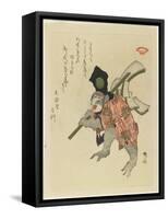 Monkey Costumed for a New Year's Dance, Early 19th Century-Ryuryukyo Shinsai-Framed Stretched Canvas