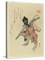 Monkey Costumed for a New Year's Dance, Early 19th Century-Ryuryukyo Shinsai-Stretched Canvas