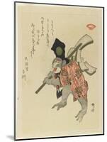 Monkey Costumed for a New Year's Dance, Early 19th Century-Ryuryukyo Shinsai-Mounted Giclee Print