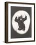 Monkey Doing an Al Jolson Imitation-null-Framed Photo