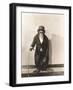 Monkey Dressed in Tight Overcoat and Bowler Hat-null-Framed Photo