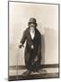 Monkey Dressed in Tight Overcoat and Bowler Hat-null-Mounted Photo