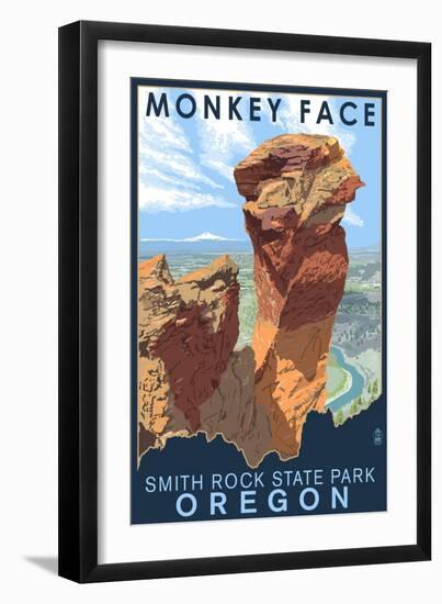 Monkey Face - Smith Rock State Park, Oregon-Lantern Press-Framed Art Print