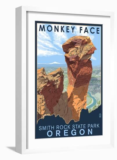 Monkey Face - Smith Rock State Park, Oregon-Lantern Press-Framed Art Print