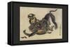 Monkey Fight-null-Framed Stretched Canvas