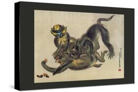 Monkey Fight-null-Stretched Canvas