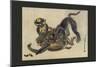 Monkey Fight-null-Mounted Art Print