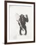 Monkey Holding a Tennis Racket and Ball-null-Framed Photo