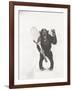 Monkey Holding a Tennis Racket and Ball-null-Framed Photo