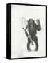 Monkey Holding a Tennis Racket and Ball-null-Framed Stretched Canvas