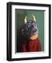 Monkey in Cow Mask, 2005,-Peter Jones-Framed Giclee Print