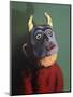 Monkey in Cow Mask, 2005,-Peter Jones-Mounted Giclee Print