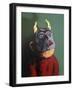 Monkey in Cow Mask, 2005,-Peter Jones-Framed Giclee Print