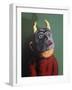 Monkey in Cow Mask, 2005,-Peter Jones-Framed Giclee Print