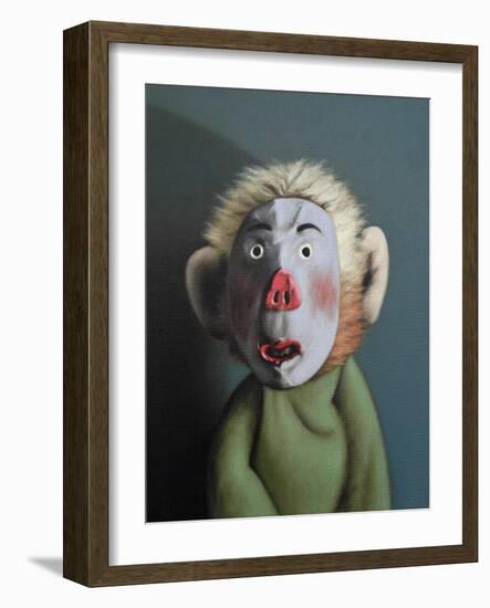 Monkey in Pig Mask, 2005,-Peter Jones-Framed Giclee Print