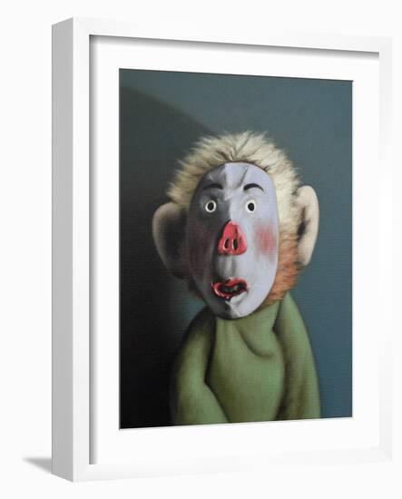 Monkey in Pig Mask, 2005,-Peter Jones-Framed Giclee Print