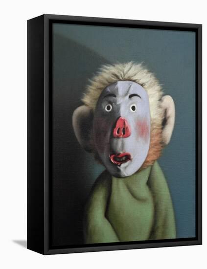 Monkey in Pig Mask, 2005,-Peter Jones-Framed Stretched Canvas