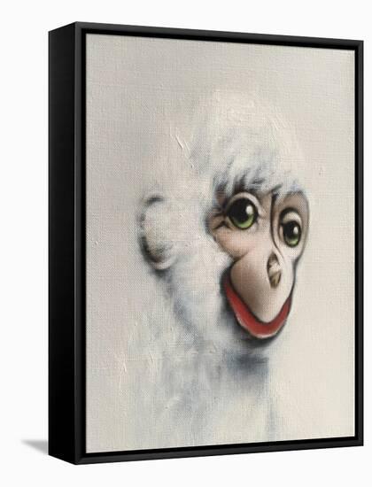 Monkey in White, 2005,-Peter Jones-Framed Stretched Canvas