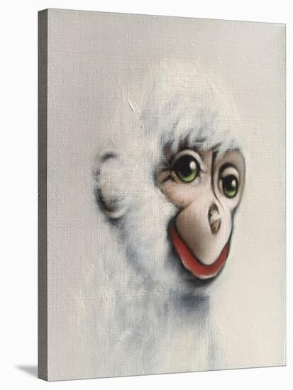 Monkey in White, 2005,-Peter Jones-Stretched Canvas