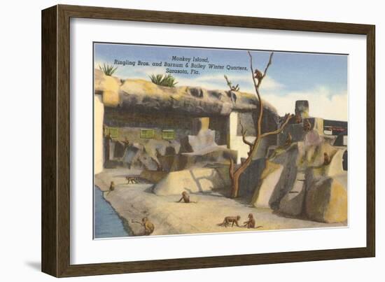 Monkey Island, Circus Quarters, Sarasota, Florida-null-Framed Art Print