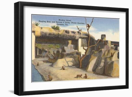 Monkey Island, Circus Quarters, Sarasota, Florida-null-Framed Art Print