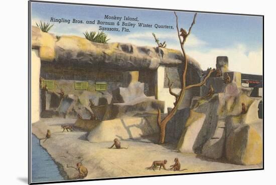 Monkey Island, Circus Quarters, Sarasota, Florida-null-Mounted Art Print