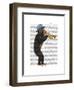 Monkey Playing Trumpet with Blue Hat-Fab Funky-Framed Art Print