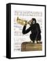 Monkey Playing Trumpet-Fab Funky-Framed Stretched Canvas