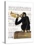 Monkey Playing Trumpet-Fab Funky-Stretched Canvas