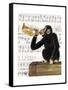 Monkey Playing Trumpet-Fab Funky-Framed Stretched Canvas