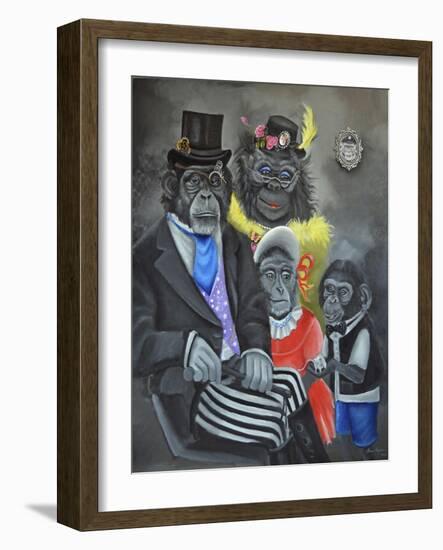 Monkey Portrait-Sue Clyne-Framed Giclee Print