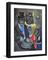 Monkey Portrait-Sue Clyne-Framed Giclee Print