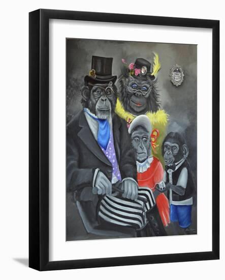 Monkey Portrait-Sue Clyne-Framed Giclee Print