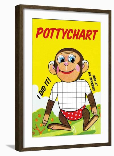 Monkey Potty Chart-Jason Pierce-Framed Art Print