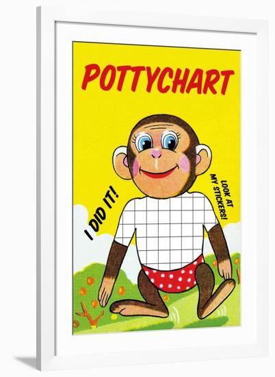 Monkey Potty Chart-Jason Pierce-Framed Art Print