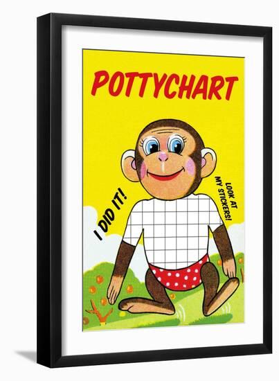 Monkey Potty Chart-Jason Pierce-Framed Art Print