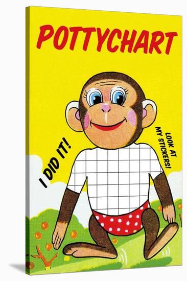 Monkey Potty Chart-Jason Pierce-Stretched Canvas