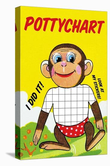 Monkey Potty Chart-Jason Pierce-Stretched Canvas