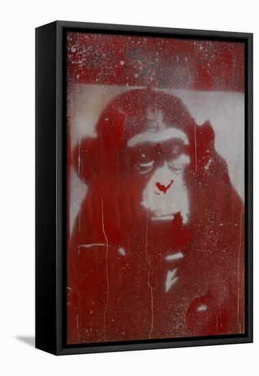 Monkey Punches-Whoartnow-Framed Stretched Canvas