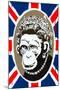 Monkey Queen Union Jack Graffiti-null-Mounted Poster