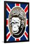 Monkey Queen Union Jack Graffiti-null-Framed Poster