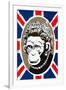 Monkey Queen Union Jack Graffiti-null-Framed Art Print