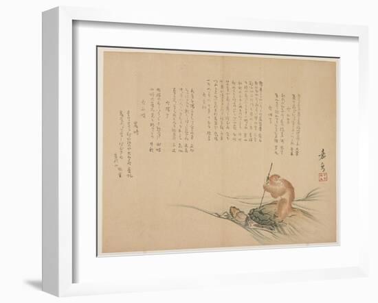 Monkey Riding on a Turtle, C.1818-29-Kagyo-Framed Giclee Print