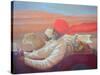 Monkey's Picnic-Lincoln Seligman-Stretched Canvas