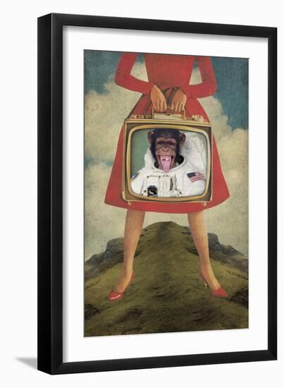 Monkey See Monkey Do-Elo Marc-Framed Giclee Print