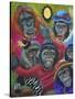 Monkey Selfies-Sue Clyne-Stretched Canvas