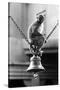 Monkey Sitting on a Durga Temple Bell, Varanasi, Uttar Pradesh, India, 1982-null-Stretched Canvas